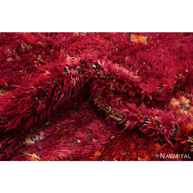 Mid 20th Century Nazmiyal Collection Vintage Folk Art Purple Moroccan Rug For Sale - Image 5 of 7