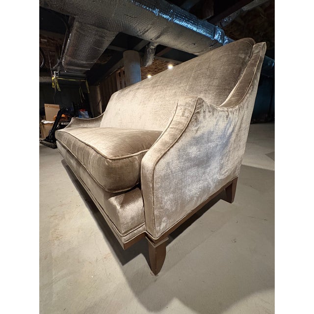 Champagne-Colored Custom Century Sofa For Sale - Image 9 of 16