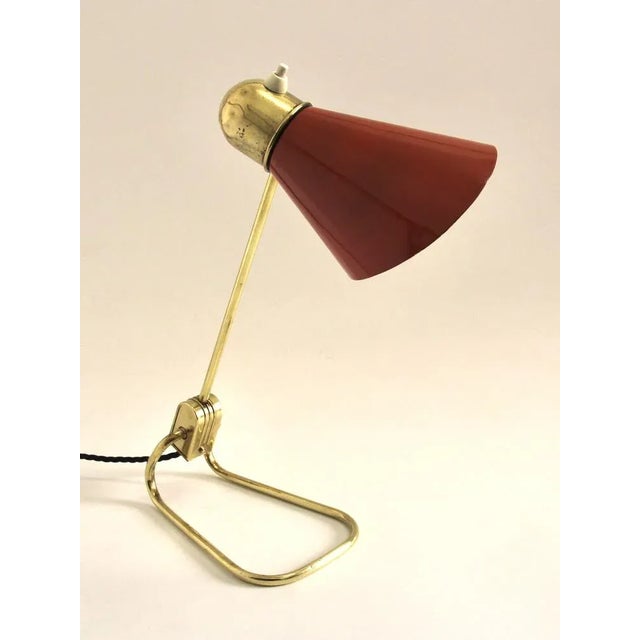 Mid-Century Modern Mid-Century French Adjustable Brass Table or Desk Lamp from Jumo, 1950s For Sale - Image 3 of 12