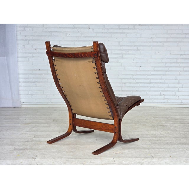 Norwegian Siesta Lounge Chair in Leather by Ingmar Relling for Westnofa, 1970s For Sale - Image 12 of 18