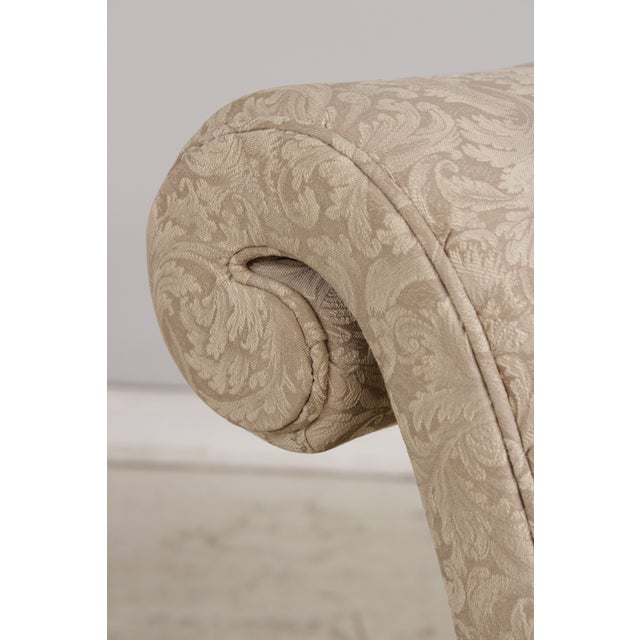Pair of Design Master High Back Upholstered Slipper Chairs For Sale - Image 13 of 18