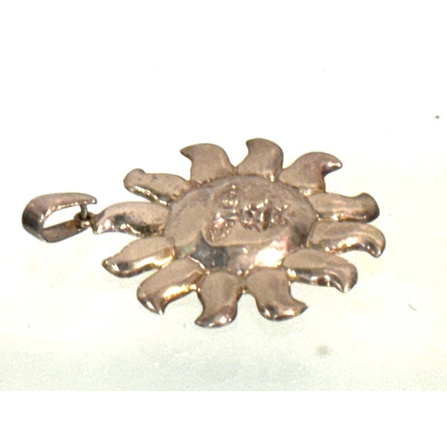 Attributed to Sergio Bustamante, Mexican Sterling Silver Sun Face Pendant, 1990s For Sale - Image 14 of 18