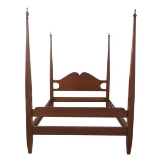 Seely Cherry Queen Size Pencil Post Bed For Sale