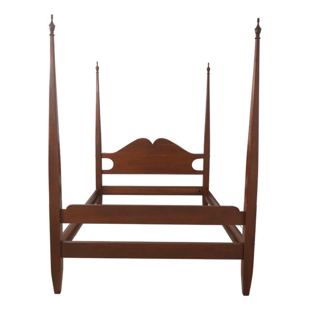 Seely Cherry Queen Size Pencil Post Bed For Sale