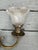Vintage Brass Sconces With Vintage Gillinder Shade - a Pair For Sale In New York - Image 6 of 6