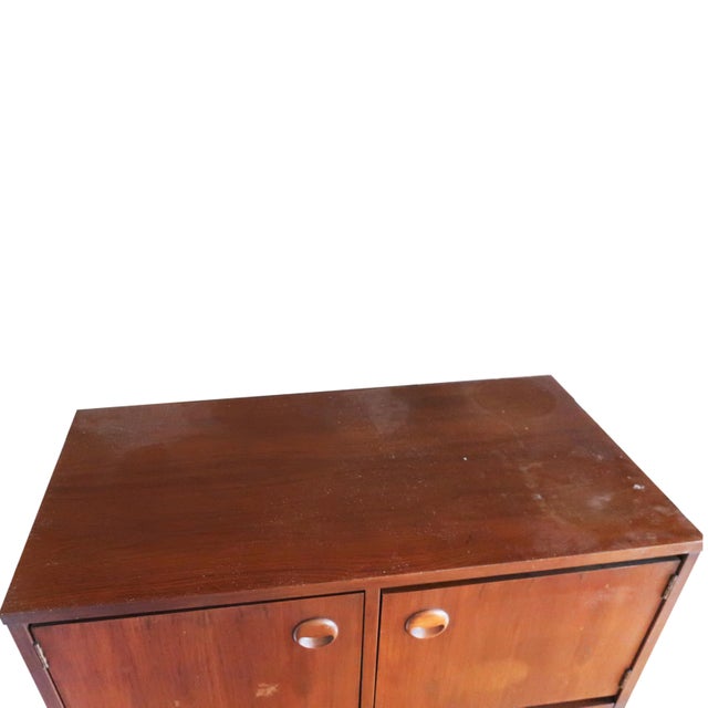 Mid Century Modern Walnut Wall Unit by Stanley For Sale - Image 10 of 12