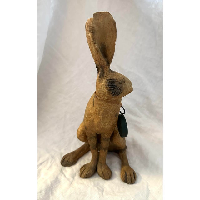 1980s Vintage Rabbit W/Clock Figure For Sale - Image 5 of 8