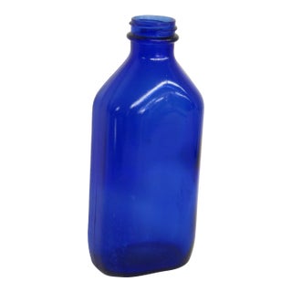 Phillips Milk of Magnesia Medicine Bottle Cobalt Blue Genuine Made in Usa 4491c For Sale