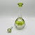Chartreuse Mid-Century Modern Hand-Blown Green Cut-to-Clear Crystal Osram Decanter with Stopper from Val St. Lambert, 1950s For Sale - Image 8 of 14