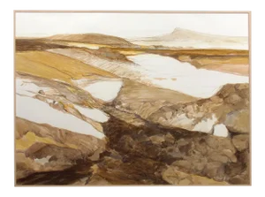1970s "Desert Landscape #2" Mixed-Media Painting by James Conaway