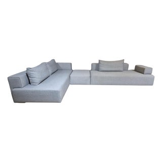 Eyye Cella Corner Sofa and Ottoman in Grey, Set of 2 For Sale