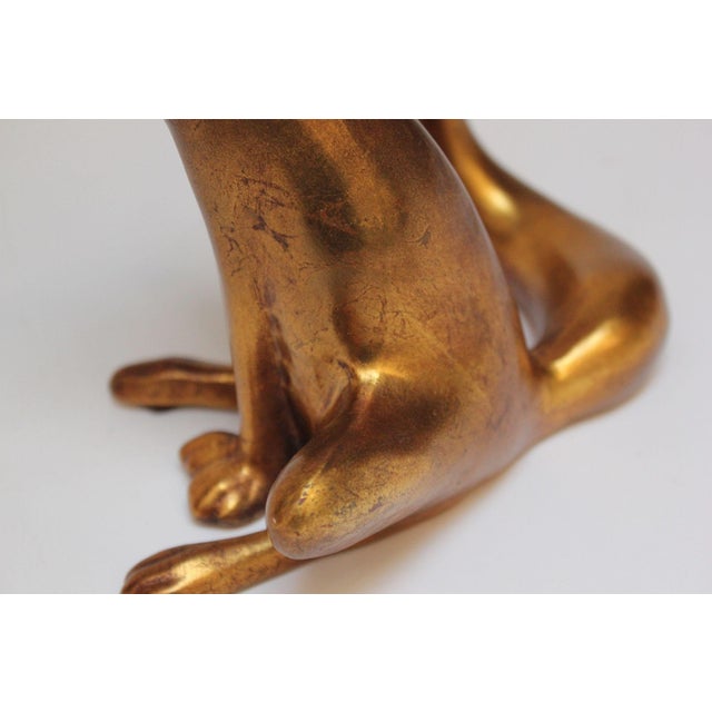 Gold Vintage Gold Leaf Ceramic Fox by Freeman McFarlin Potteries For Sale - Image 8 of 12
