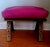 Moroccan Handcrafted Moroccan Camel Saddle, Genuine Leather Cushion Stool / Pink For Sale - Image 3 of 10