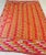Antique Phulkari Wedding Shawl, Orange Silk Embroidery on Cotton For Sale In Palm Springs - Image 6 of 13