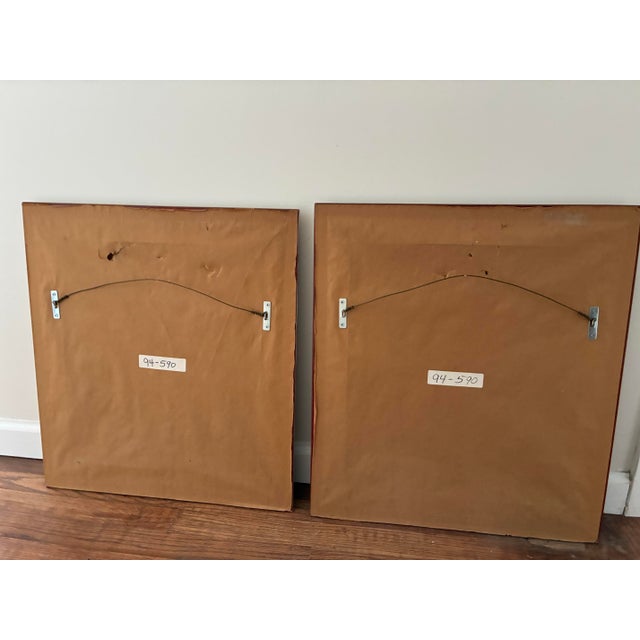 Large Designer Framed Art Pair — Elegant Figurative Prints in Custom Silver Gallery Frames For Sale In Philadelphia - Image 6 of 6