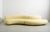 Contemporary Modern Celeste Curved Sofa in Yellow Wool Felt and Black Metal Base For Sale - Image 10 of 10