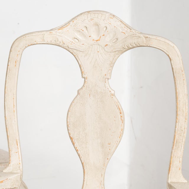 Gustavian (Swedish) 19th Century Swedish White Gustavian Dining Chairs, Set of 10 For Sale - Image 3 of 12