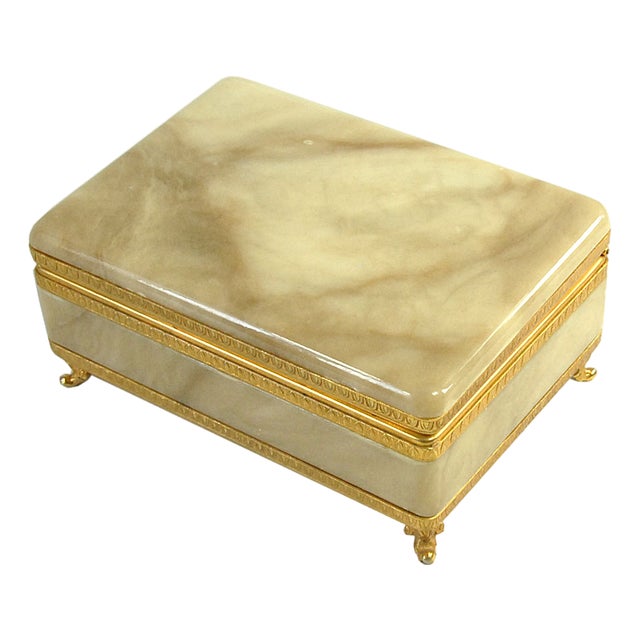 Italian Marble Decorative Box, 1970s For Sale