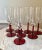 Red Champagne Flutes With Red Stems - Set of 8 For Sale - Image 8 of 10