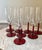 Red Red Stemmed Champagne Glasses - Set of 8 For Sale - Image 8 of 10