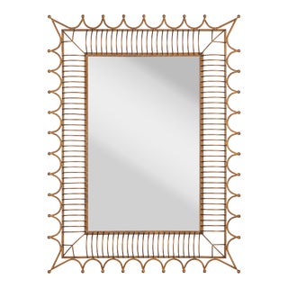 Bunny Williams for Mirror Home Hand Welded Mirror, Antiqued Iron Gold For Sale