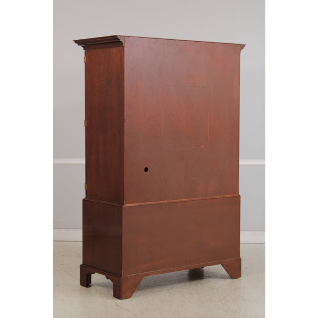 Baker Historic Charleston Inlaid Mahogany Bedroom Armoire For Sale - Image 14 of 15