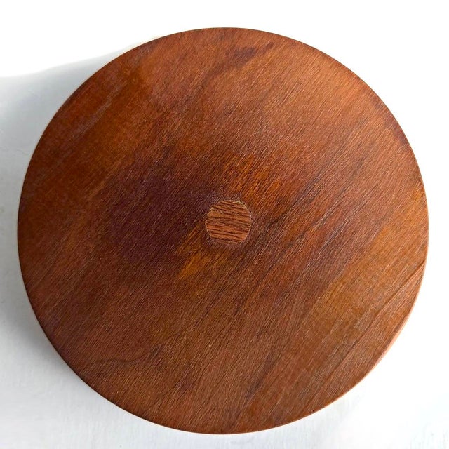 Mid 20th Century Hand Turned Black Walnut Wood Chip and Dip Set, 2 Pieces For Sale - Image 14 of 15