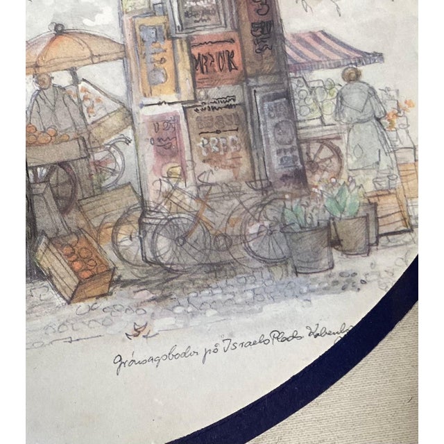 A Pair of Framed Watercolors Norway, Mid 20th Century For Sale In Philadelphia - Image 6 of 11