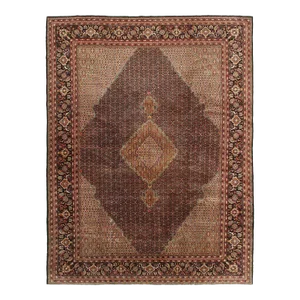 Fine Hand Knotted Persian Silk & Wool Tabriz Design
