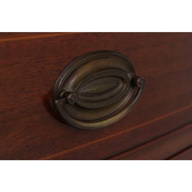 Brown Biggs 5 Drawer Inlaid Mahogany High Chest For Sale - Image 8 of 15