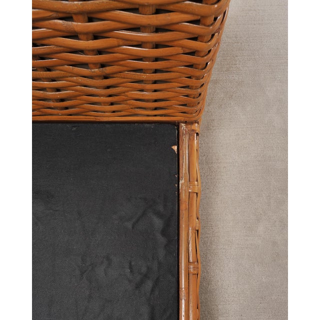 Ralph Lauren Style Organic Modern Woven Wicker Rattan Bed For Sale - Image 17 of 18