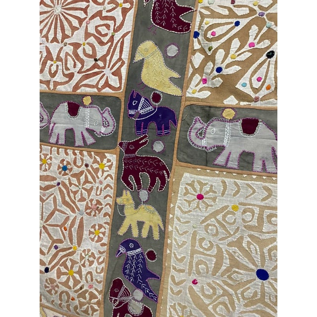 Vintage 1930's Tribal Hand Embroidered Suzani Framed Textile For Sale - Image 4 of 10