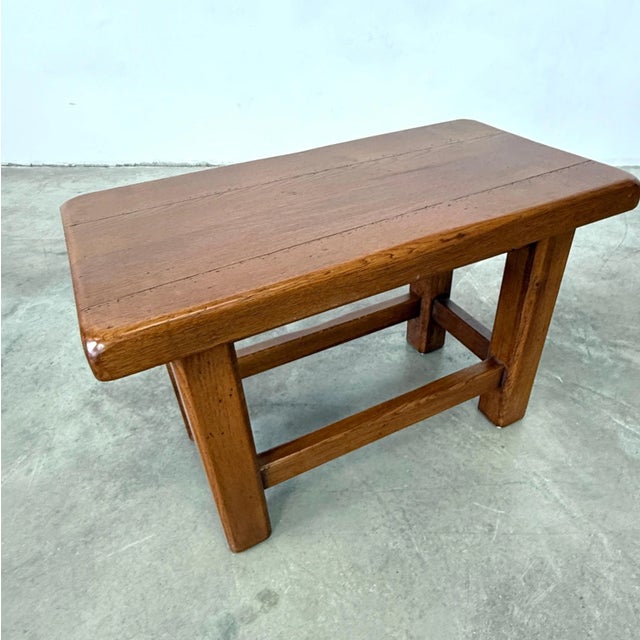 Dimensions: H 19.3” x W 29.5” x D 15.3” Danish Brutalist solid oak coffee or side table. A wonderful addition to your...
