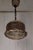Vintage Rustic Ceiling Lamp with Beige-Brown Ceramic Shade on a Black Iron Chain, 1970s For Sale - Image 6 of 7