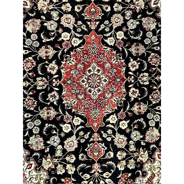 Persian 1970s Persian Silk Qum , 3'5" X 5'3" For Sale - Image 3 of 7