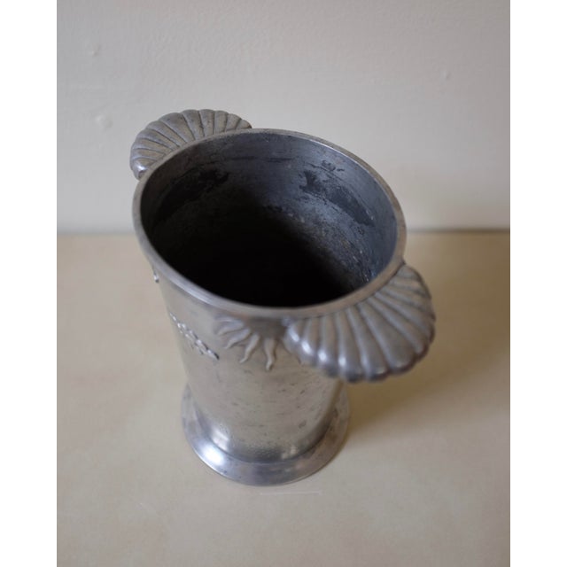 Silver Swedish Pewter Vase From 1929 For Sale - Image 8 of 10