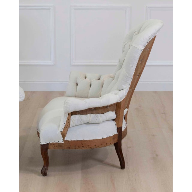 Pair of 20th Century French High Back Chairs, Ready to Upholster For Sale - Image 10 of 12