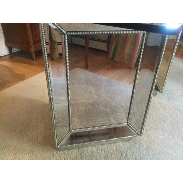 Late 20th Century Hollywood Glamor Contemporary Mirror and Glass Dining Table For Sale - Image 5 of 7