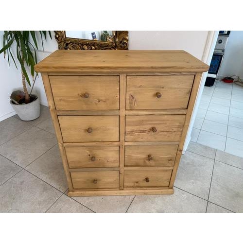 Rustic Shop Chest in Softwood For Sale - Image 3 of 11