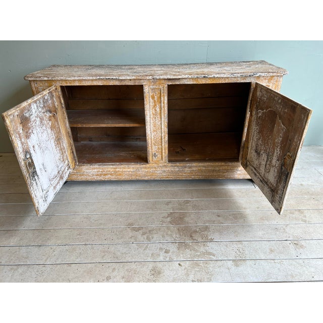Gold French Painted Two Door Credenza – 19th Century For Sale - Image 8 of 10