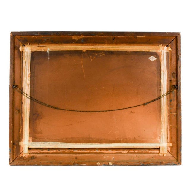 Antique Framed Signed E. Venni Wine, Bread, and Brotherhood Oil on Canvas For Sale In Greensboro - Image 6 of 14