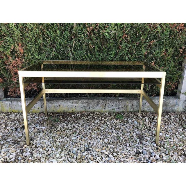 Gold Console Table by Pierre Vandel, 1970s For Sale - Image 8 of 9