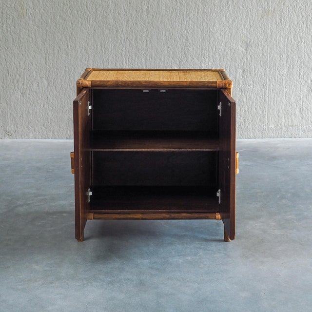 Vintage Rattan and Woven Cane Cabinet, 1970s For Sale - Image 4 of 15