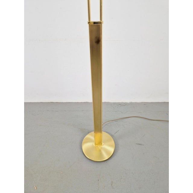 1980s 2517-1-P1 Floor Lamp in Brass and Glass from Holtkotter, 1980s For Sale - Image 5 of 13