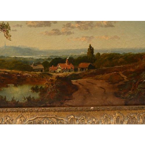 Victorian Artist, English Landscapes, 1880s, Oil Paintings, Set of 2 For Sale - Image 9 of 18
