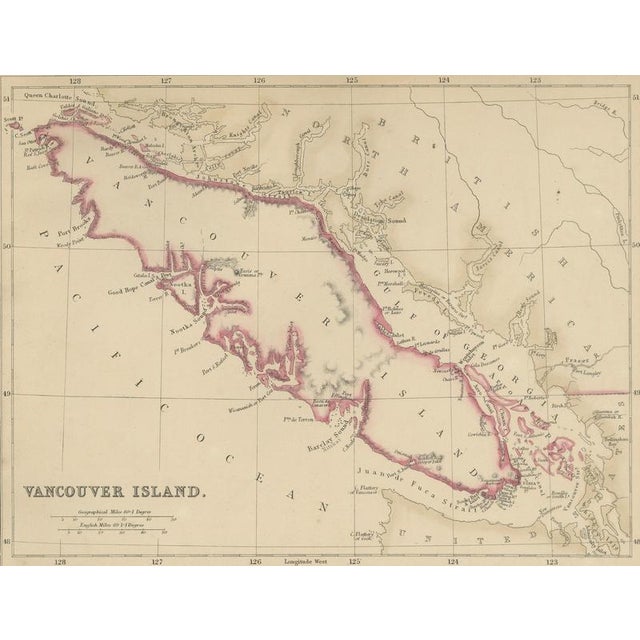 Black Antique Map of North Circumpolar Regions with Kamtschatka and Vancouver Island, 1860 For Sale - Image 8 of 10