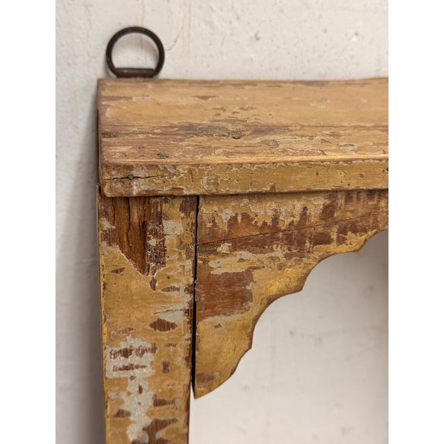 Reclaimed Wooden Topi Arch Wall Fixed Shelves, 20th Century For Sale - Image 9 of 12