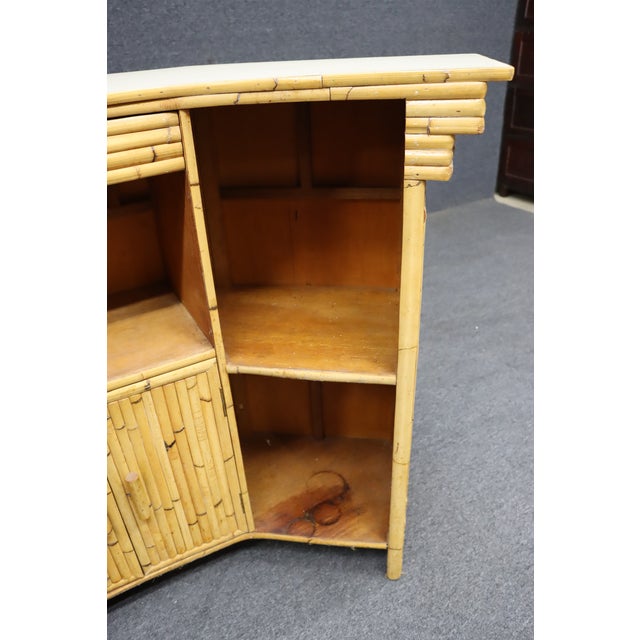 Mid-Century Modern Split Bamboo & Rattan Tiki Dry Bar For Sale - Image 18 of 18