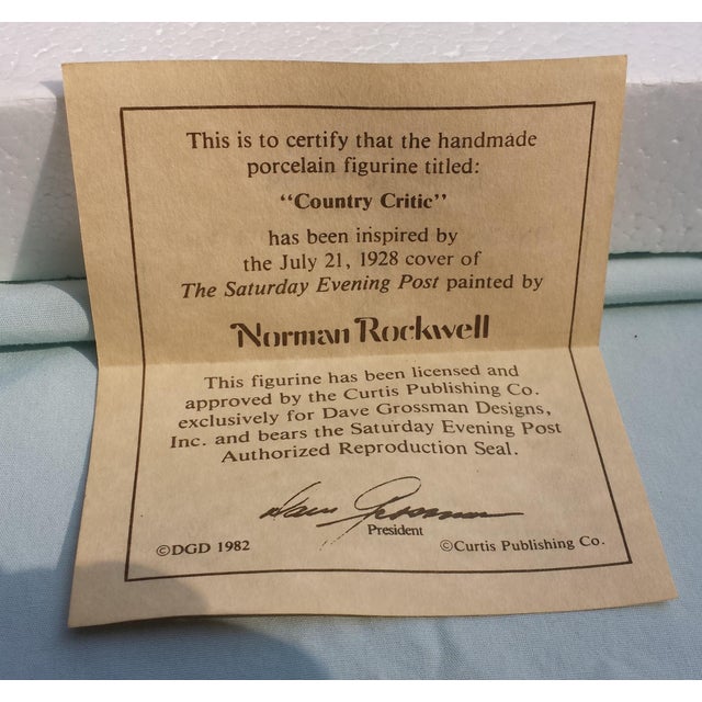 Norman Rockwell Norman Rockwell Saturday Evening Post Cover Collection "Country Critic" Style Nr-43 Circa 1983 For Sale - Image 4 of 11