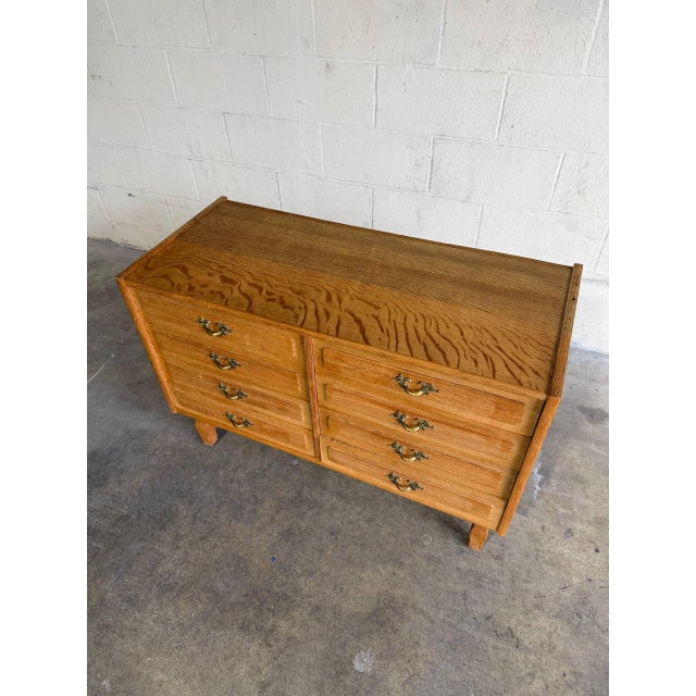 Oak in Style of Henning Kjærnulf Lowboy Wooden Dresser Lowboy Storage Chest Mid-Century Modern Denmark 1960s For Sale - Image 9 of 10